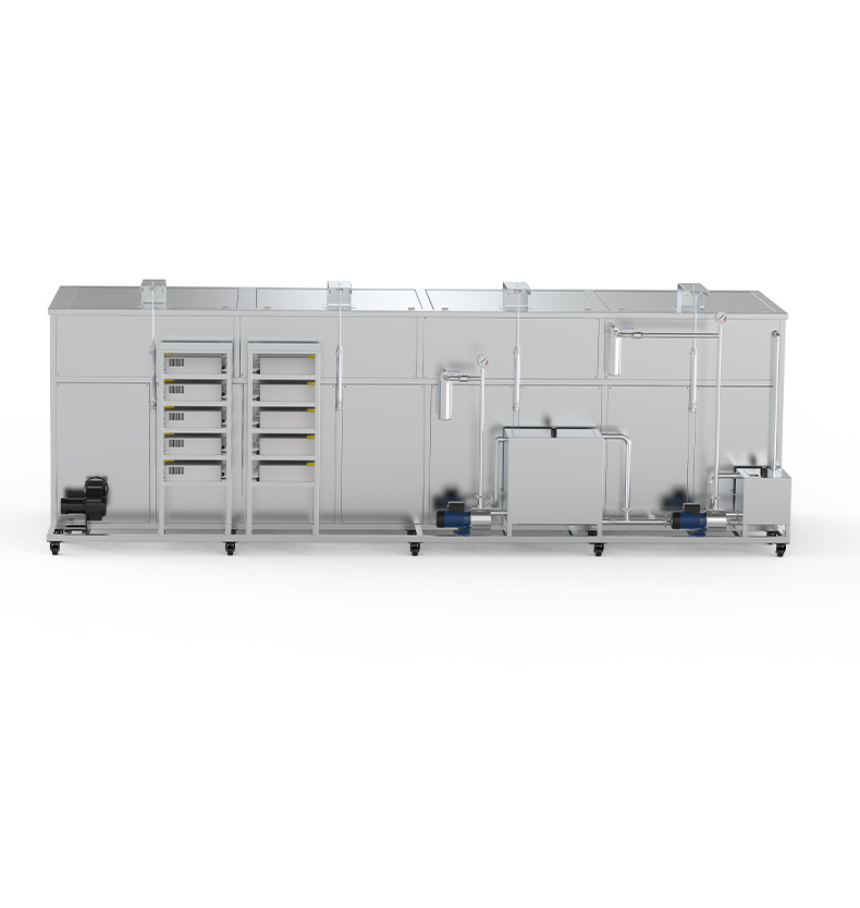 冠博仕 GF4-1860PLH 四槽超聲波清洗機｜61L 36振頭工業級過濾漂洗噴淋烘干一體機