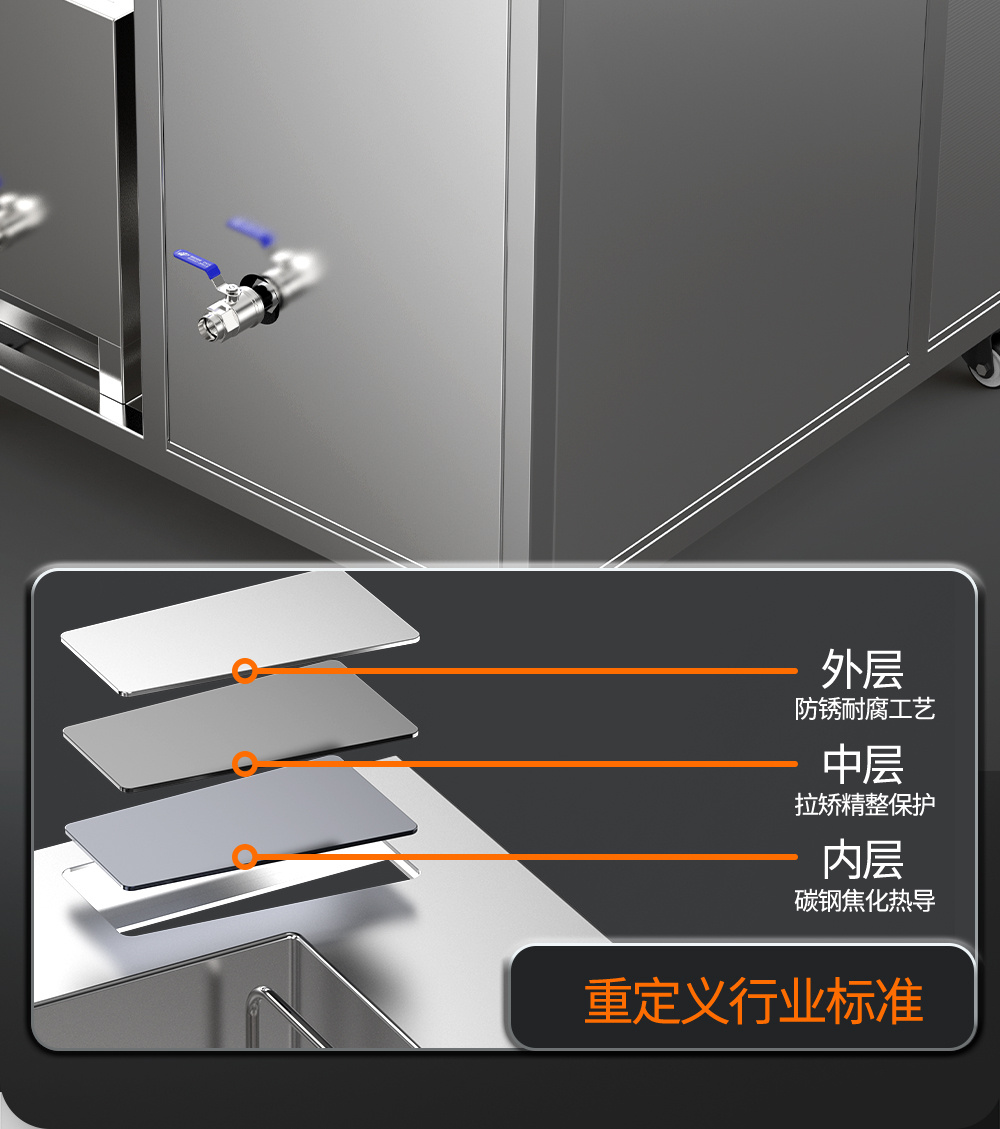 冠博仕GE2480H雙槽超聲波清洗機帶鼓風烘干 | 88L/1200W | 適用于五金零部件、汽車部件、航空航天金屬零件清洗